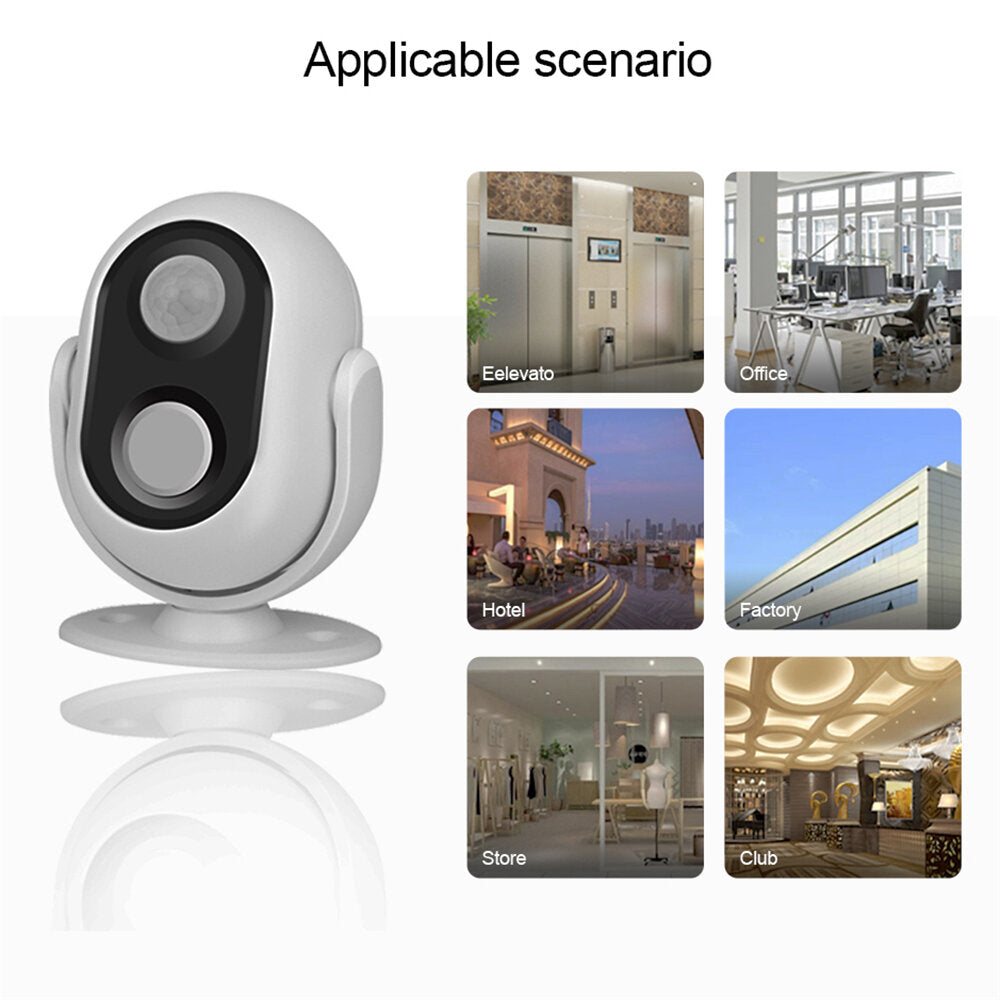 Wireless Doorbell IR Infrared Motion Sensor Battery/ USB Powered Night Light Infrared Detector For Home Shop