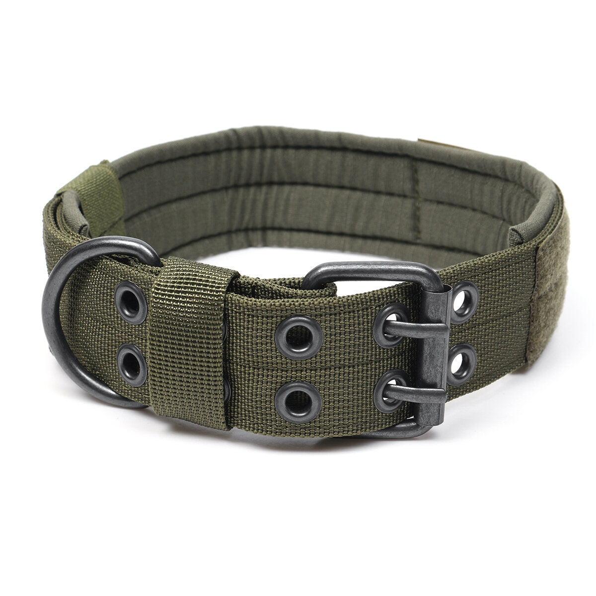 Adjustable Training Dog Collar Nylon Tactical Dog Collar Military With Metal D Ring Buckle