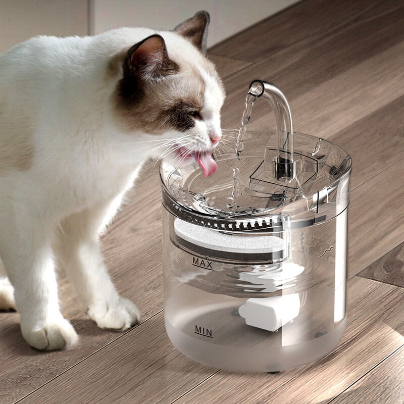 1.8L Pet Water Dispenser Filter Automatic Circulation Water Pet Fountain 2 Water Flow Modes 6 Slope Design Ultra Silent Pump