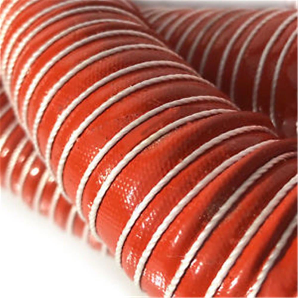 Orange Air Ducting Pipe Flexible Silicone Hose Hot And Cold Cooling Transfer Extractor