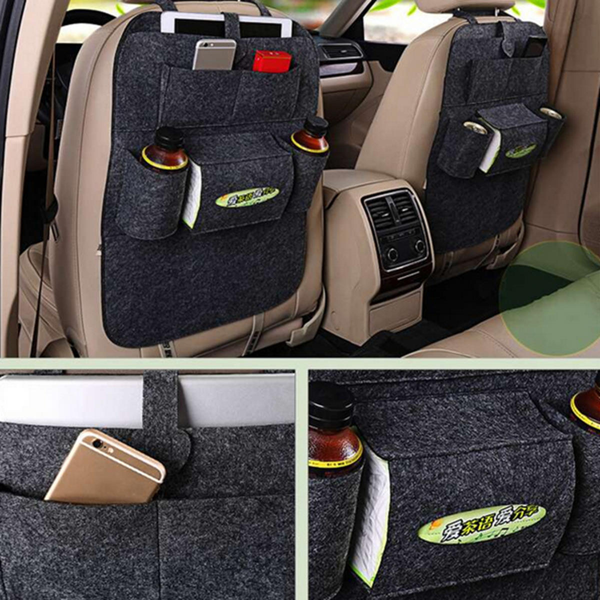 Auto Car Seat Back Hanging Multi-Pocket Storage Bag Organizer Holder Car Storage Box