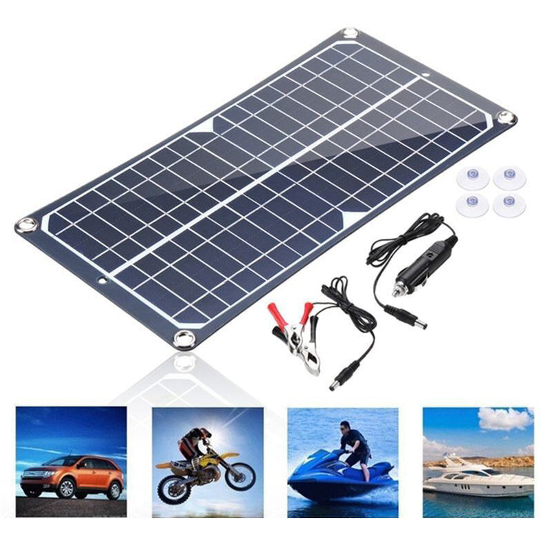 100W 18V Monocrystalline Solar Panel Dual USB Portable Battery Charger Car RV Boat Portable Charger Outdoor Camping Travel