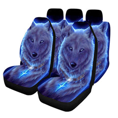 1/2/5 Seat Car Seat Cover Set Cushion Protector Cloth Universal Interior Accessories Automobile Seat Protector Wolf Style