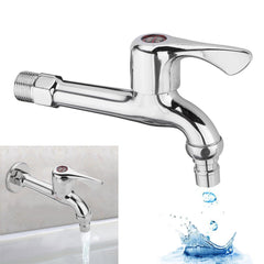 Washing Machine Wall Mount Single Cold Tap Handle Laundry Extra Long Water Faucet Sink