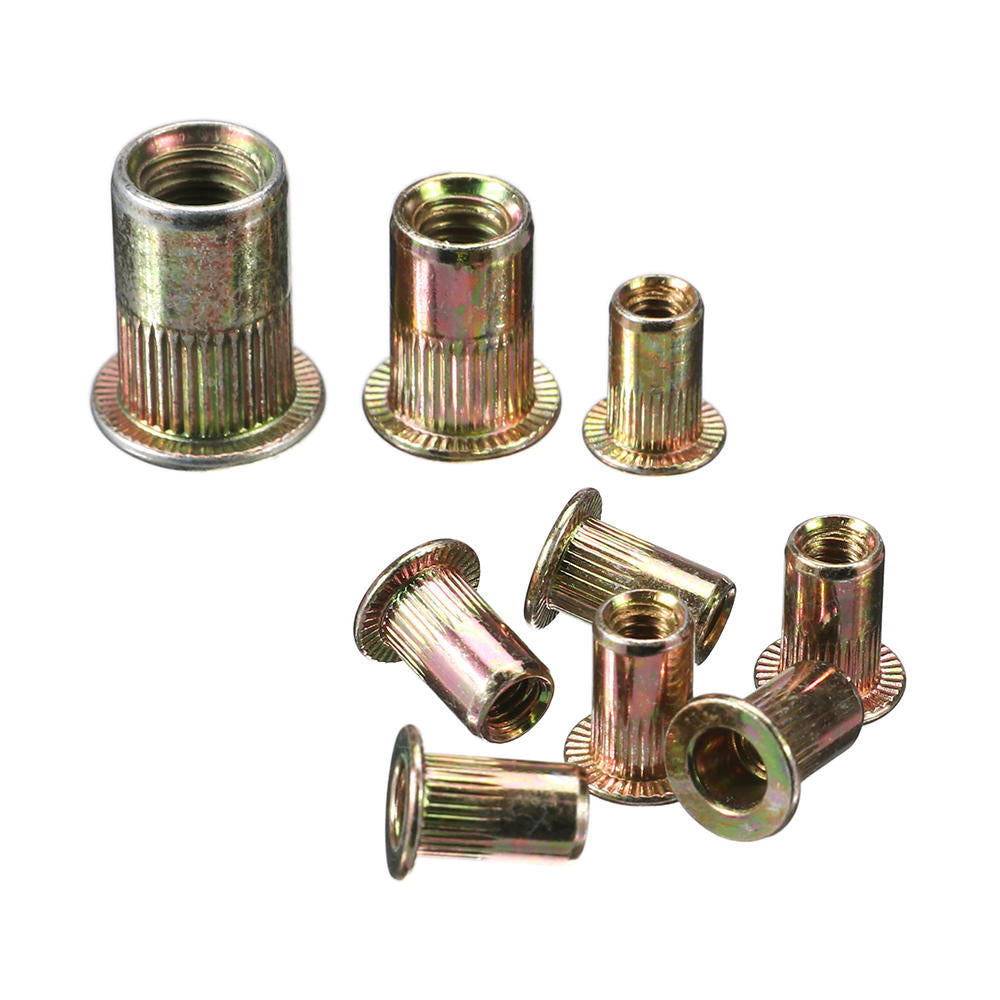 220Pcs Mixed Steel Rivet Nut Rivnuts Blindnuts Nutserts M3-M10 Nut Insert Rivet Assortment Kits