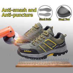 Safety Shoes Steel Toe Work Shoes Non-Slip Hiking Shoes Men's Fashion Sneakers