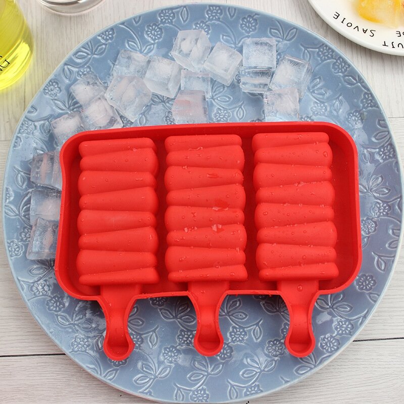 Creative Silicone Ice Cream Mold Ice Lolly Mold Rod Ice Mold Red Food Grade