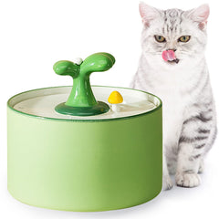 1/1.5L Electric Ceramic Cat Drinking Water Fountain For Cats Dogs Drinking Bowl Autoxic Cat Water Fountain Dispenser Pet Bowl