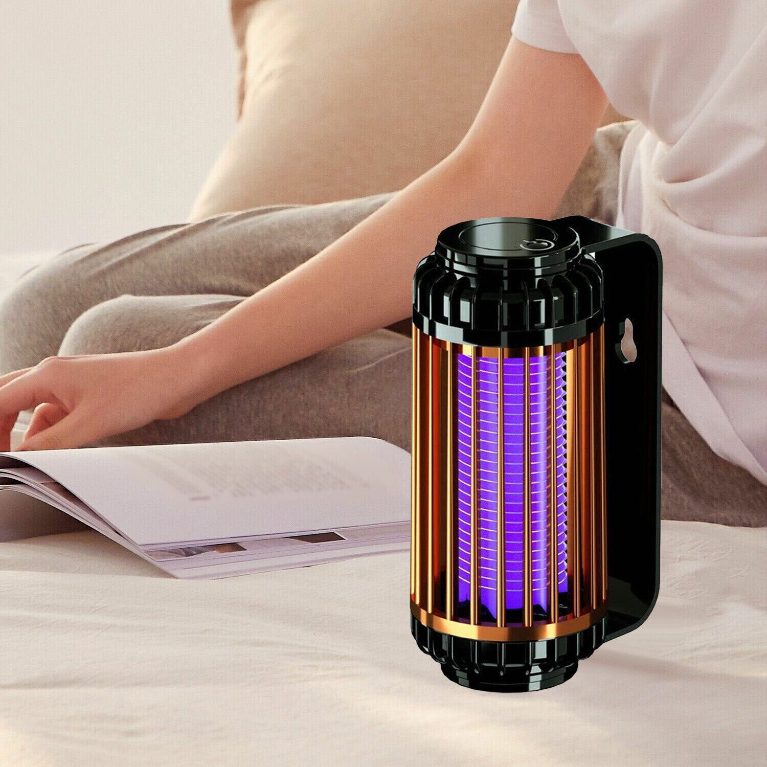 Cordless 3000V Electric Mosquito Zapper Lamp with Rechargeable Battery