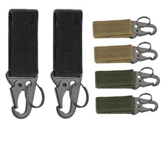 Tactical Hanging Buckle Molle Nylon Webbing Belt Triangle Buckle Outdoor Climbing Camping Tool Accessory Carabiner Keychain