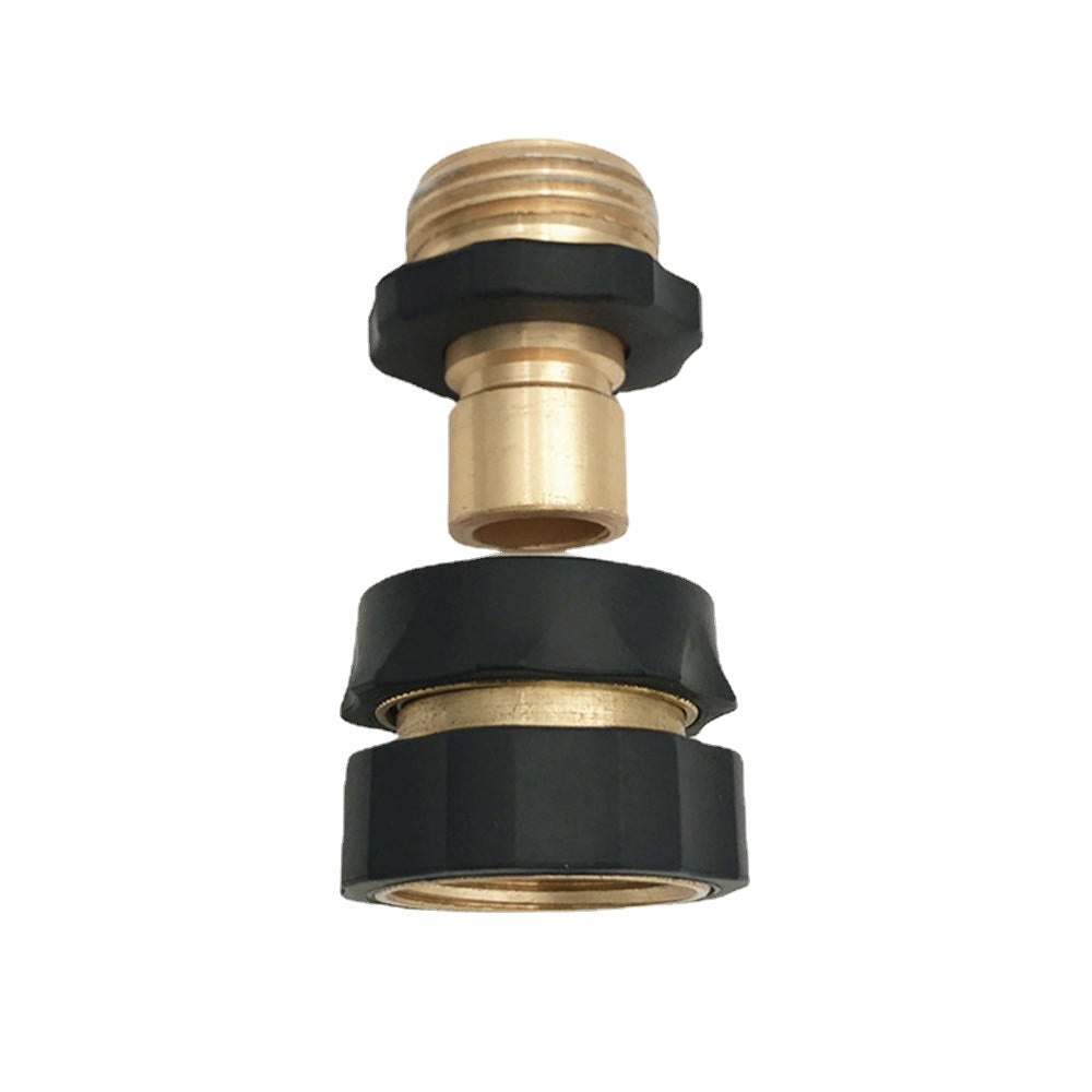 3/4 Water Hose Connector Universal Garden Quick Connect Set Quick-Connect Brass Adapter