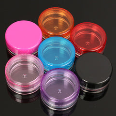 Portable Cosmetic Empty Jar Pot Mini Round shaped Eyeshadow Makeup Face Cream Container