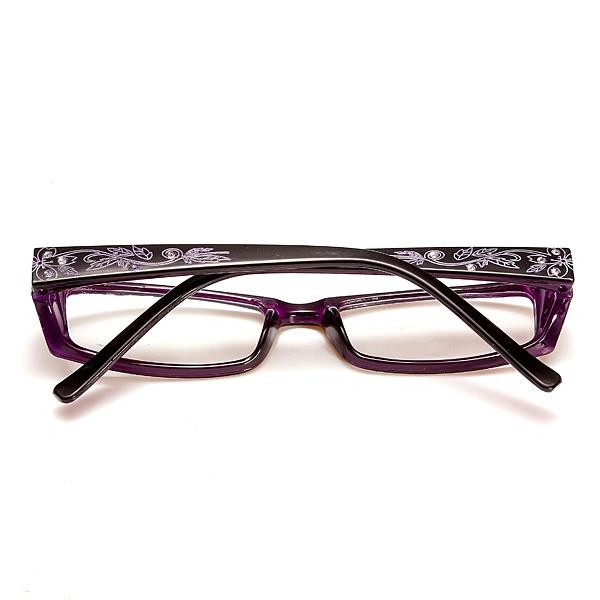Purple Female Diamond Flower Frame Presbyopic Reading Glasses Eyeglasseess 1.0 1.5 2.0 2.5 3.0 3.5