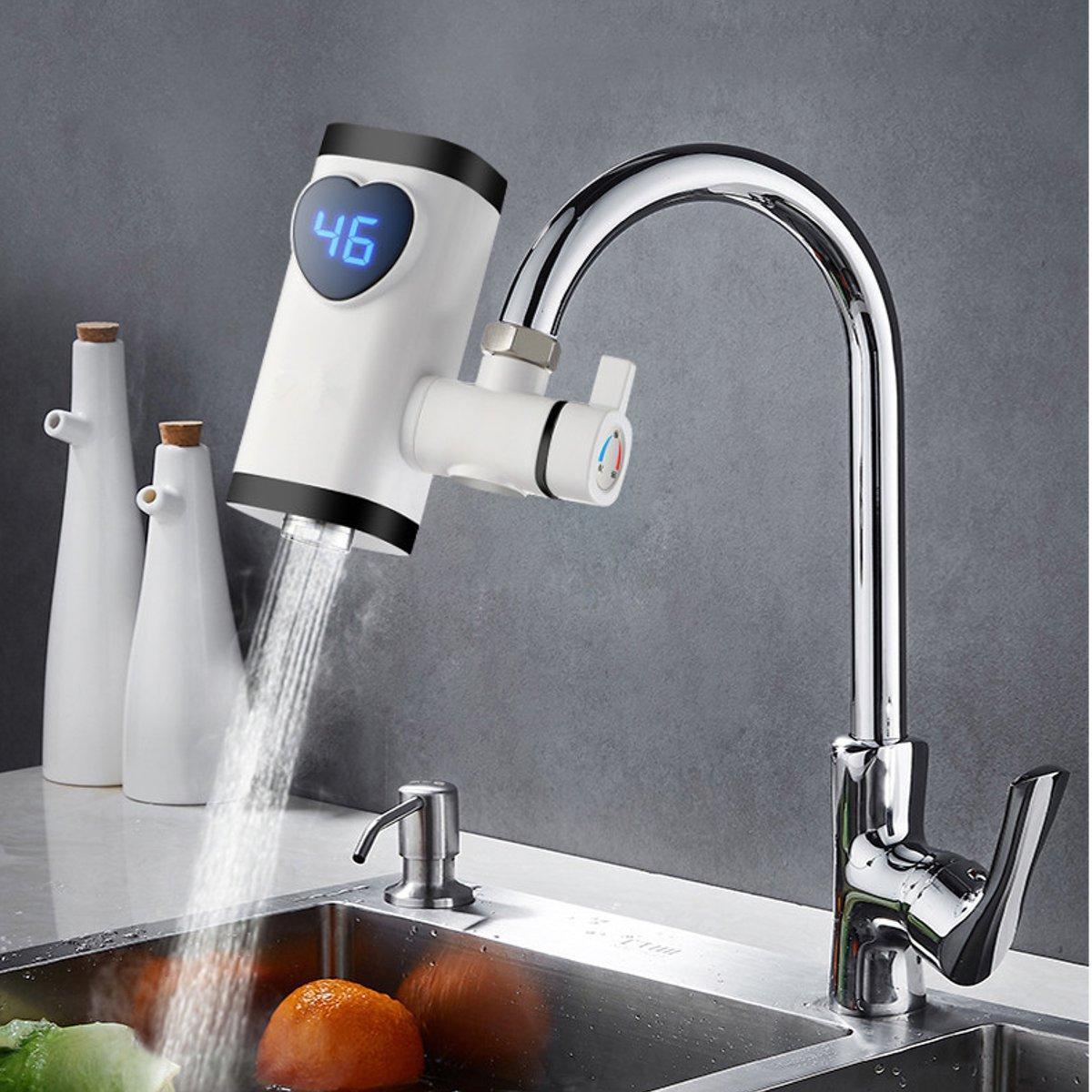 Electric Faucet Tap Heater Instant Hot Water LED Show Fast Heating Home Kitchen