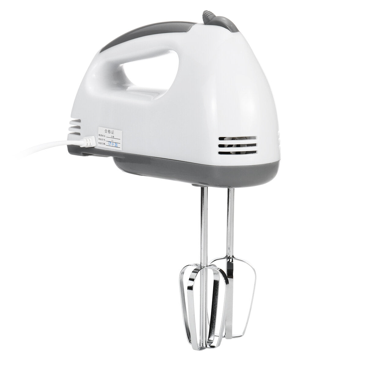 100W Kitchen Electric Hand Mixer with 7 Speeds Whisk with Egg Beater Dough Hook Low Noise