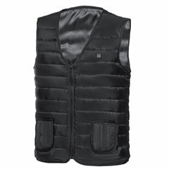 45C Men Women Electric Heated Vest USB Powered Fleece Waistcoat Fast Heating Jacket Clothing Black