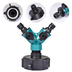 Water Tank Adapter Double Head Small Nozzle Faucet Y-type Connector Distribution Garden Plastic Belt Switch Pipe Joint