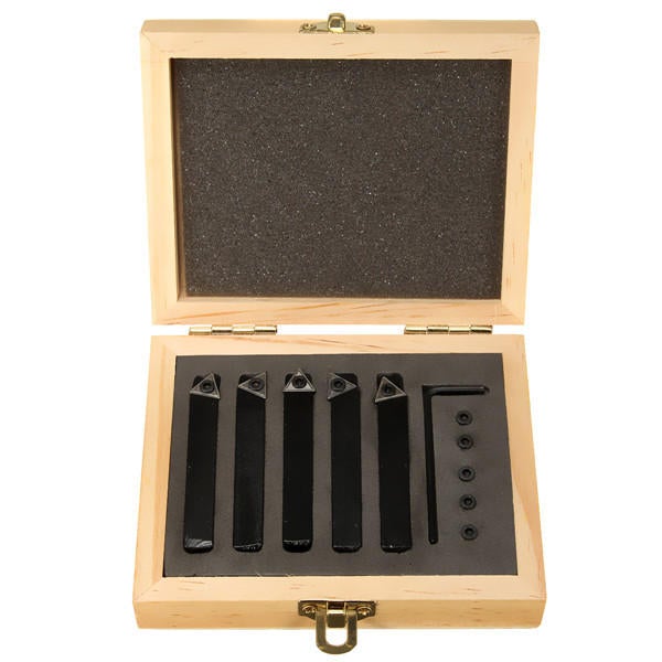 5pcs 1/4 Inch Shank Lathe Indexable Turning Tool with TCMT0902 Inserts