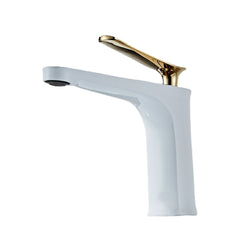 Luxury Bathroom Basin Faucet Hot Cold Water Mixer Sink Tap Gold Polished Handle Single Brass