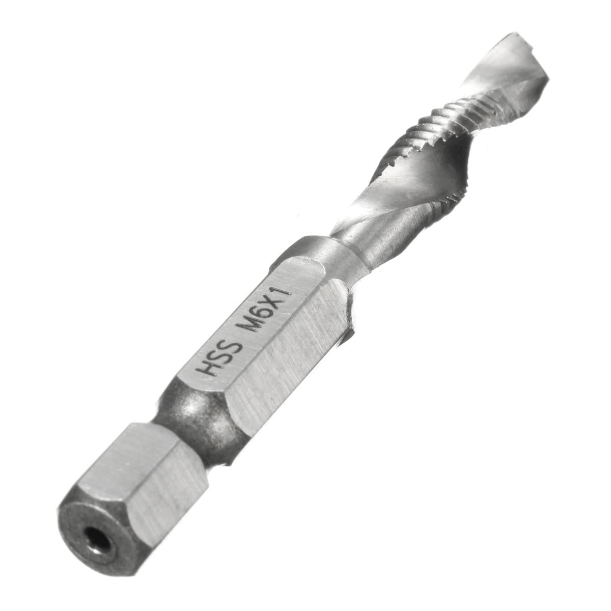 1/4 Inch Hex Shank HSS M4/5/6/8/10 Metric Screw Tap Combination Drill Bit