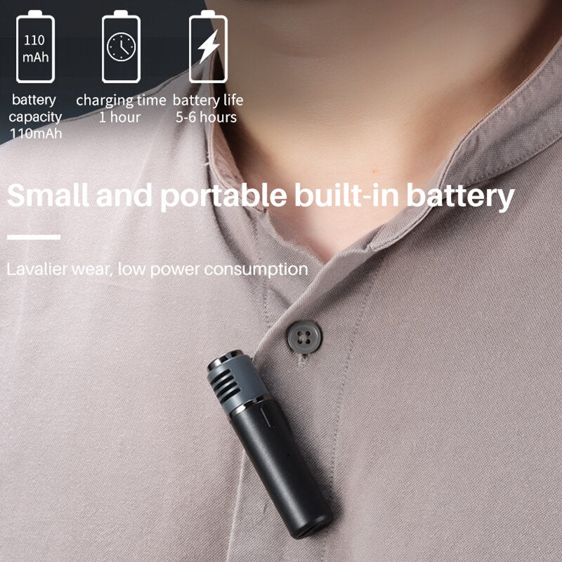 Lavalier Lable bluetooth Wireless Microphone Smartphone Vlog Mic ZealSound Audio Video Real-Time Recording