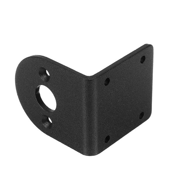 555 DC Motor Bracket Black L Shape Alloy Fixed Support Mounting Bracket