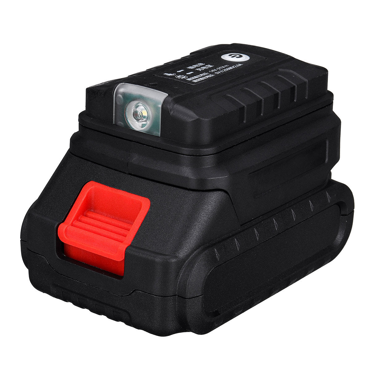 1 PC Black Plastic Li-ion Battery Charger With light Dual USB Output Ports