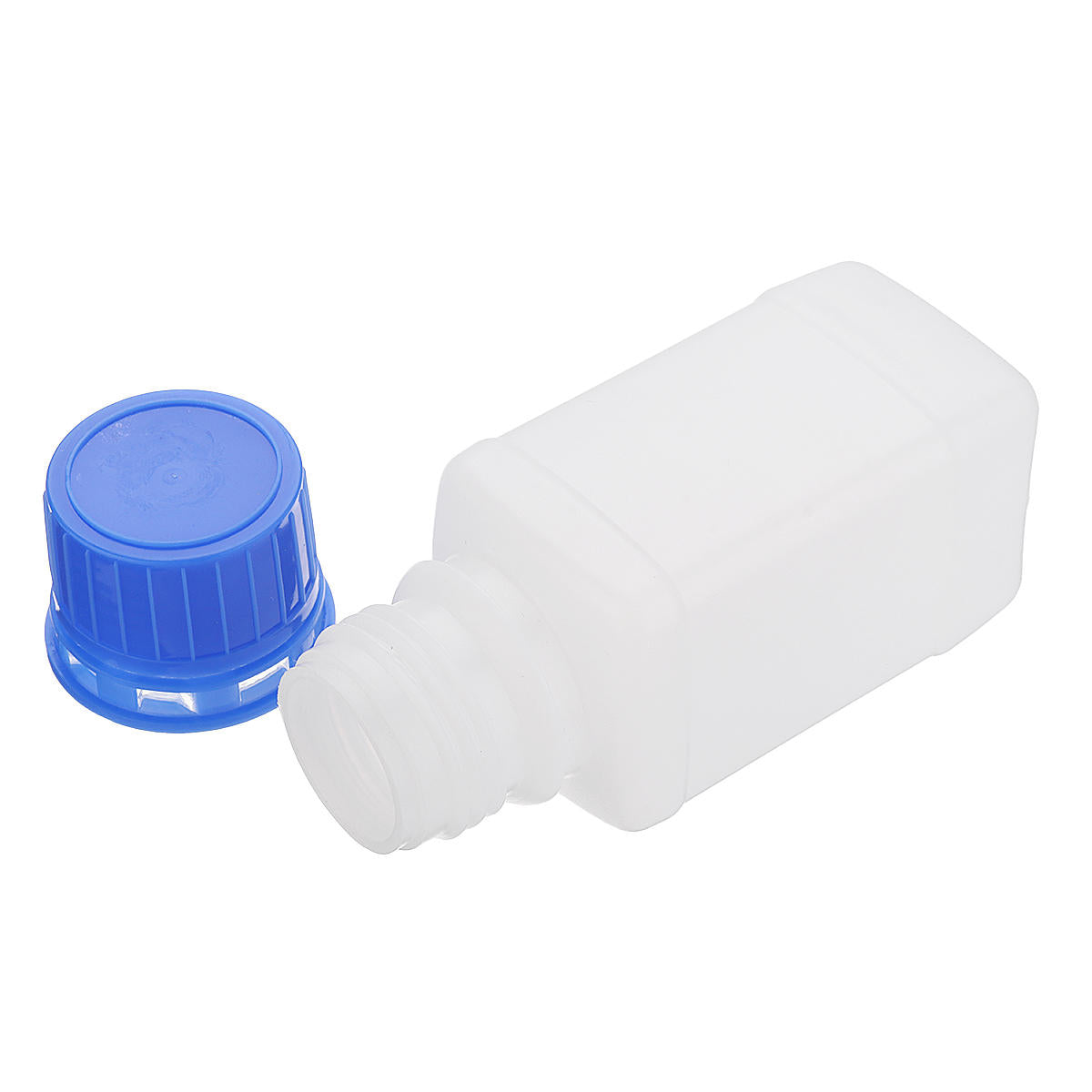 100/250/500ml Plastic Square Sample Sealing Bottle Wide Mouth Reagent Bottles with Blue Screw Cap Laboratory Experiment