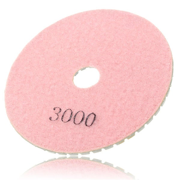 15pcs 4 Inch Polishing Pads Set 50-6000 Grit Wet Dry Diamond Polishing Pads with Self-Adhesive Disc