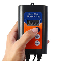 1000W 120V Digital Temperature Controller Heat Mat Thermostat for Indoor Plant Seed Germination Pet Heating Warm Pad