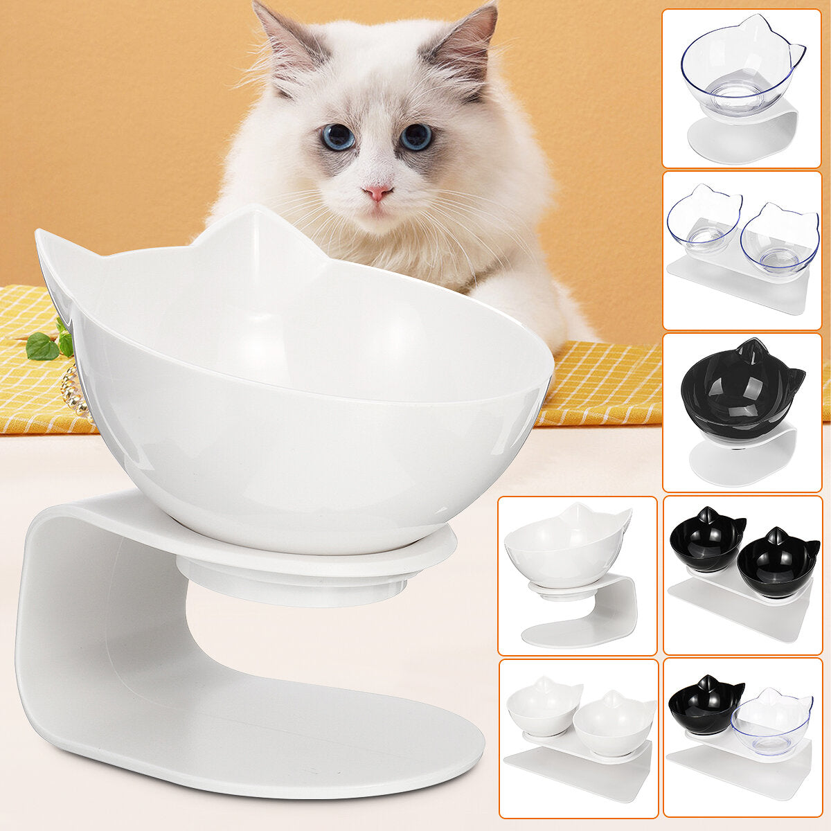 Double Dog Cat Bowls Food Water Station Automatic Pet Supplies Feeder Water Dispenser