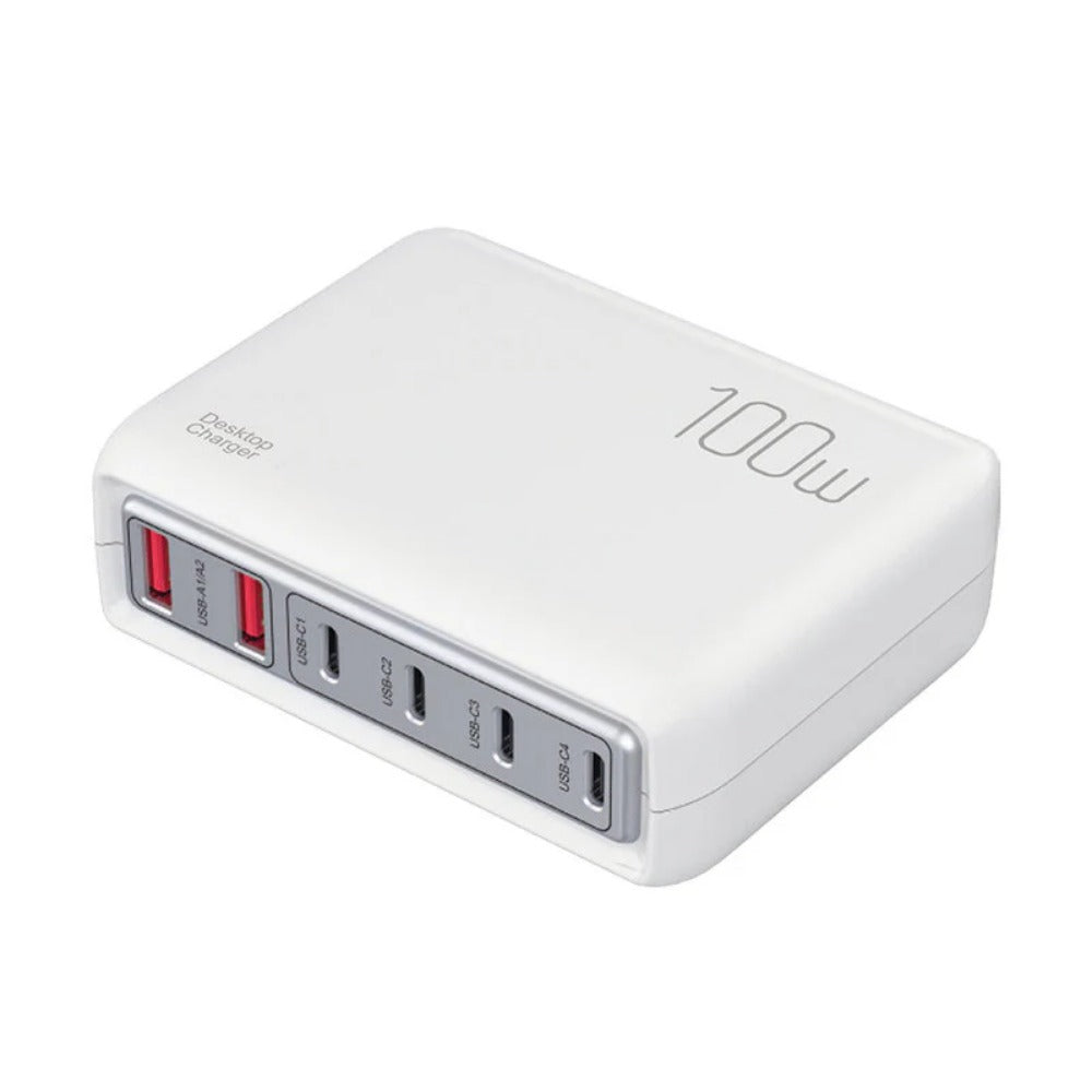 100W 6-Port USB PD Charger, Fast Charging Station for iPhone, Samsung, Hui, Xiaomi