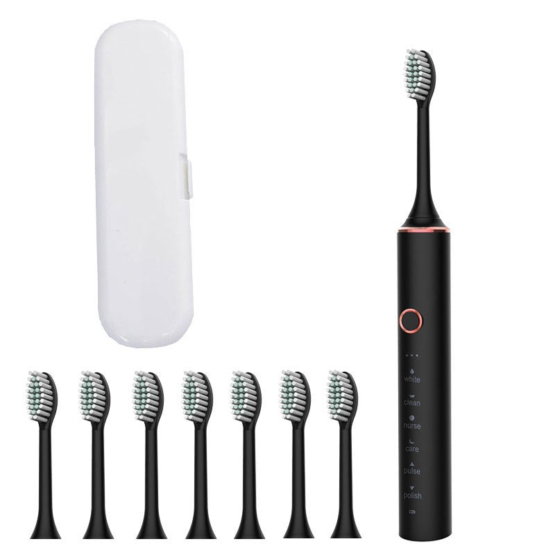 Adult Sonic Electric Toothbrush - 6 Modes, Timer, USB Charging with Replacement Heads