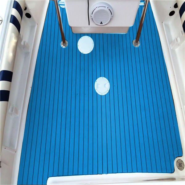 240x90cm EVA Foam 5/6mm Blue With Black Lines Boat Flooring Faux Teak Decking Sheet Pad