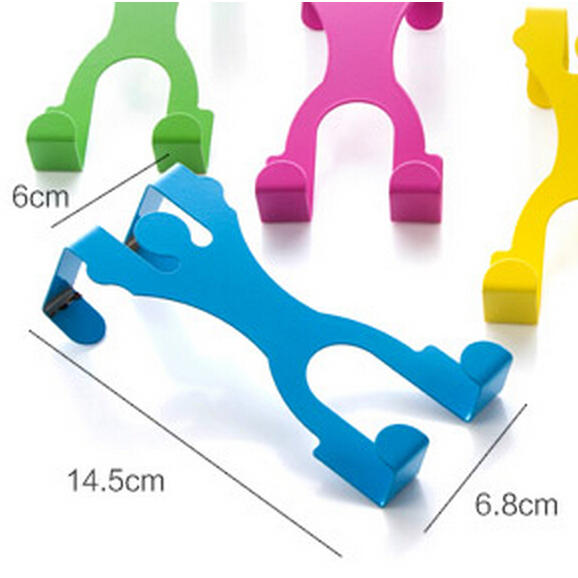 Creative Doll Door Back Hook Hangers Iron Seamless Hook Door Multi-function Peg Racks