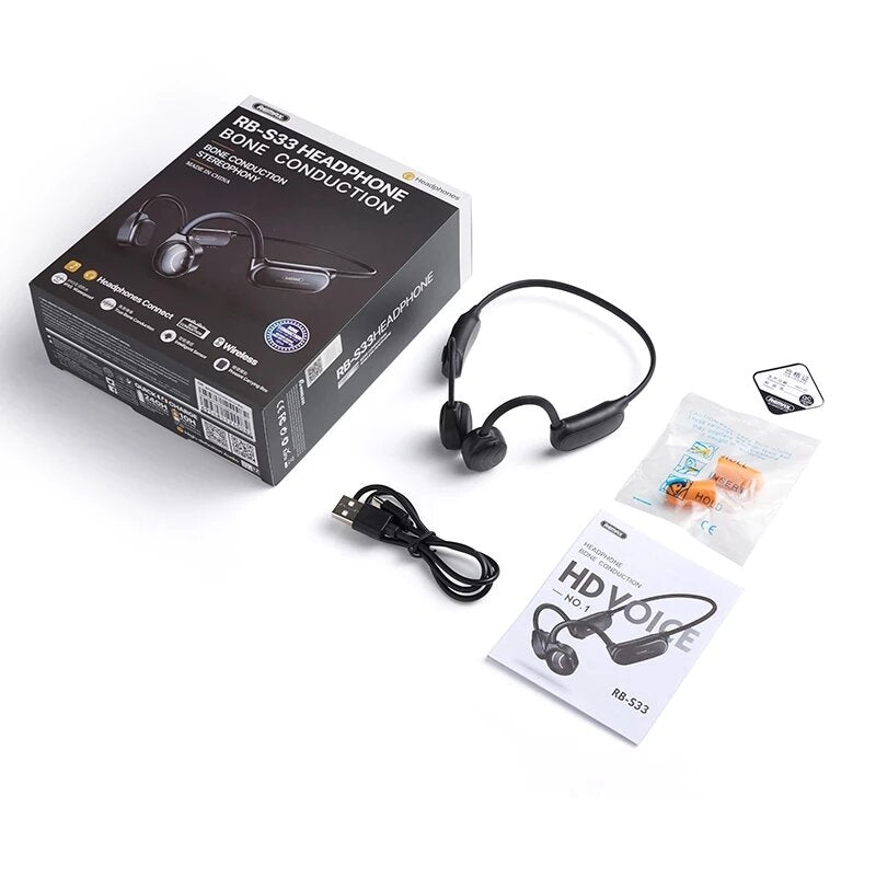 Bluetooth 5.0 Bone Earphone Conduction Wireless Sports Headset Waterproof IPX6 Swimming Headset Hands-free Microphone