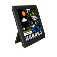 Full Touch Screen Wireless Weather Station Multi-function Color Screen Indoor and Outdoor Temperature Humidity Meter Clock