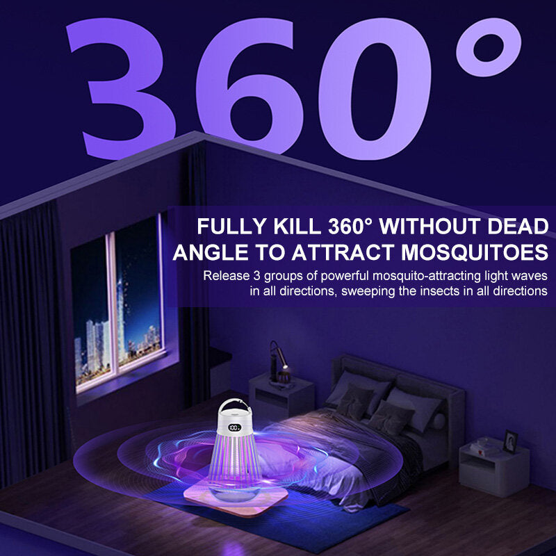 Cordless LED Digital Mosquito Zapper with Rechargeable Battery for Indoor/Outdoor