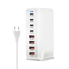 240W 8-Port GaN USB PD Charger, 4 USB-A + 4 USB-C, Fast Charging for iPhone, Hui, Samsung