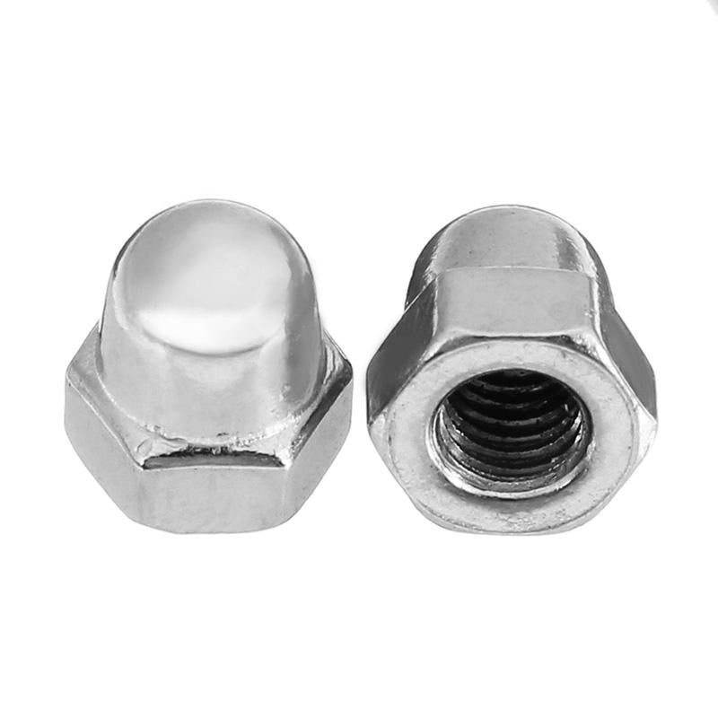 30Pcs M4 304 Stainless Steel Dome Head Cap Acorn Hex Nuts Thread Decor Cover Nuts