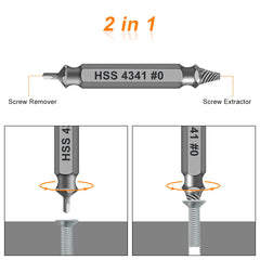 10 PCS Remover Damaged Screw Extractor 2In1 Drill Bit Broken Head Tool