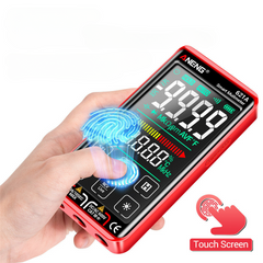 9999 Counts Auto Range Full-screen Touch Smart Digital Multimeter Rechargeable DC/AC Voltage Current Tester Meter