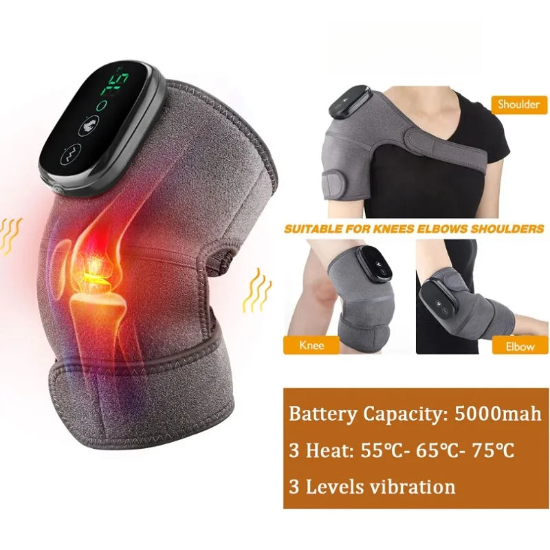 Electric Shoulder Massager Belt with Vibration & Heating, Muscle Relaxer and Warmer Pads