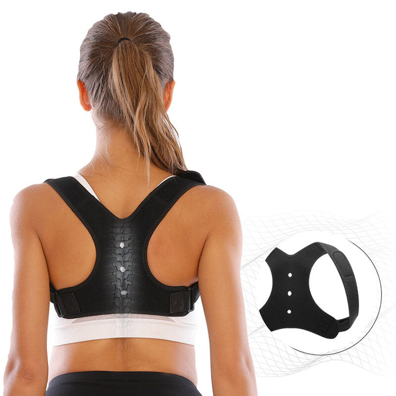 Posture Corrector Clavicle Spine Back Shoulder Brace Support Belt Adjustable Magic Sticker Health Care Workplace Outdoor