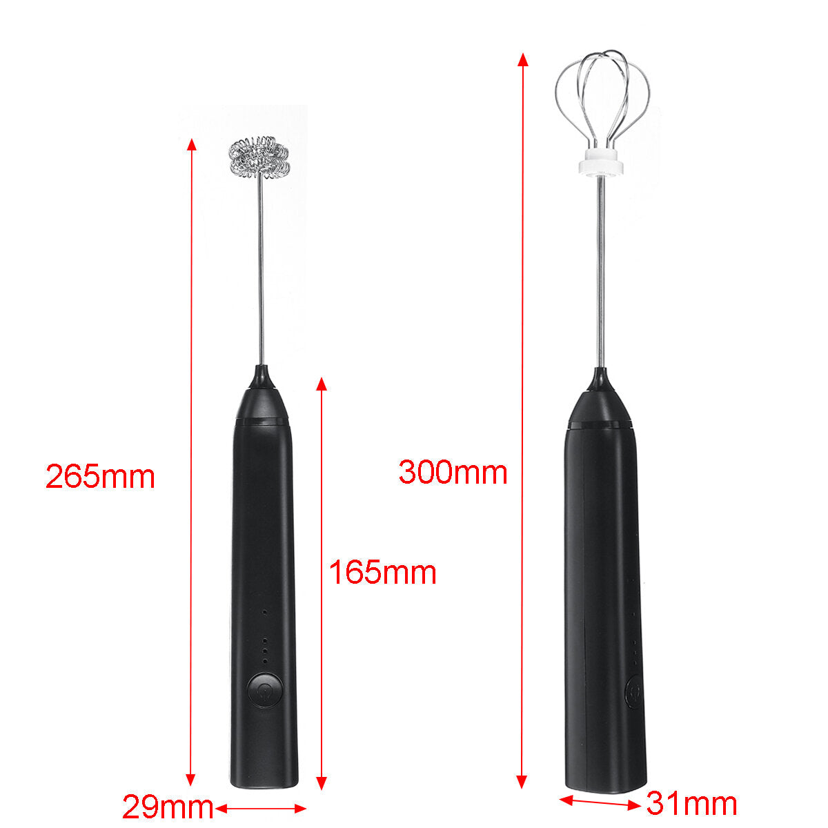 2 in 1 Whisk Milk Frother Handheld Electric USB Charging 3 Gear Egg Beater Milk Frother