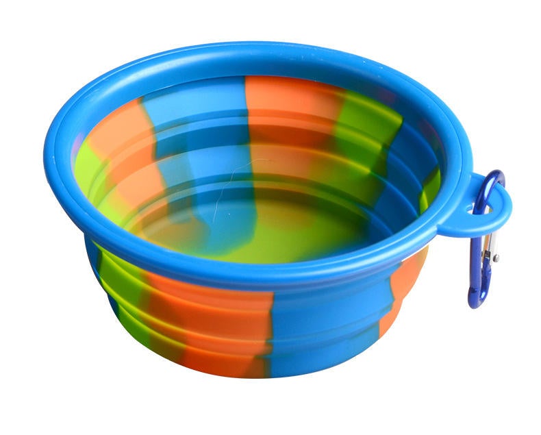 Camouflage Silicone Bowl Collapsible Portable Out Pet Bowl Cat And Dog Universal