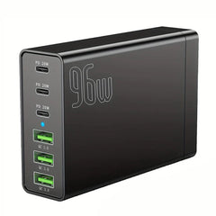 6-Port USB PD Charger: 3 USB-C + 3 USB-A, Fast Charging Station for iPhone, Hui, Samsung, Oppo