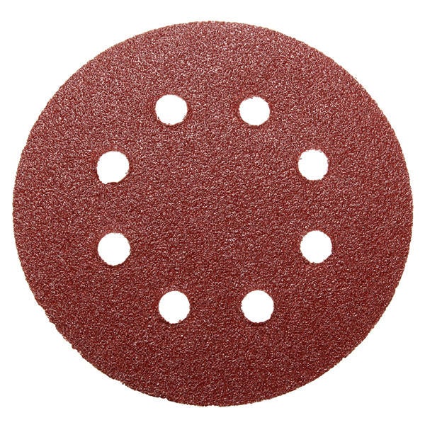 100pcs 125mm 8 Holes Abrasive Sand Discs 60-240 Grit Sanding Papers