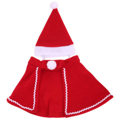 Pet Christmas Dress Pet Dog Cat Winter Warm Hat Cloak Costume Set Clothing Christmas Decorations For Home Santa Claus Pet Vest