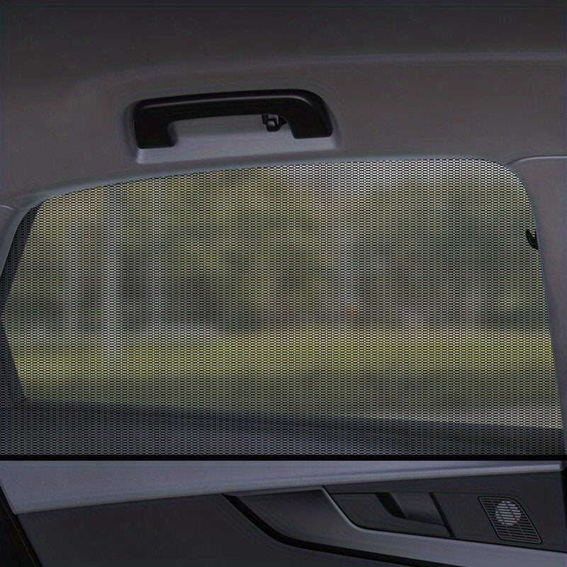 2PCS Car Sun Shade Curtains - UV Protection, Anti-Mosquito Mesh, Side Window Visor